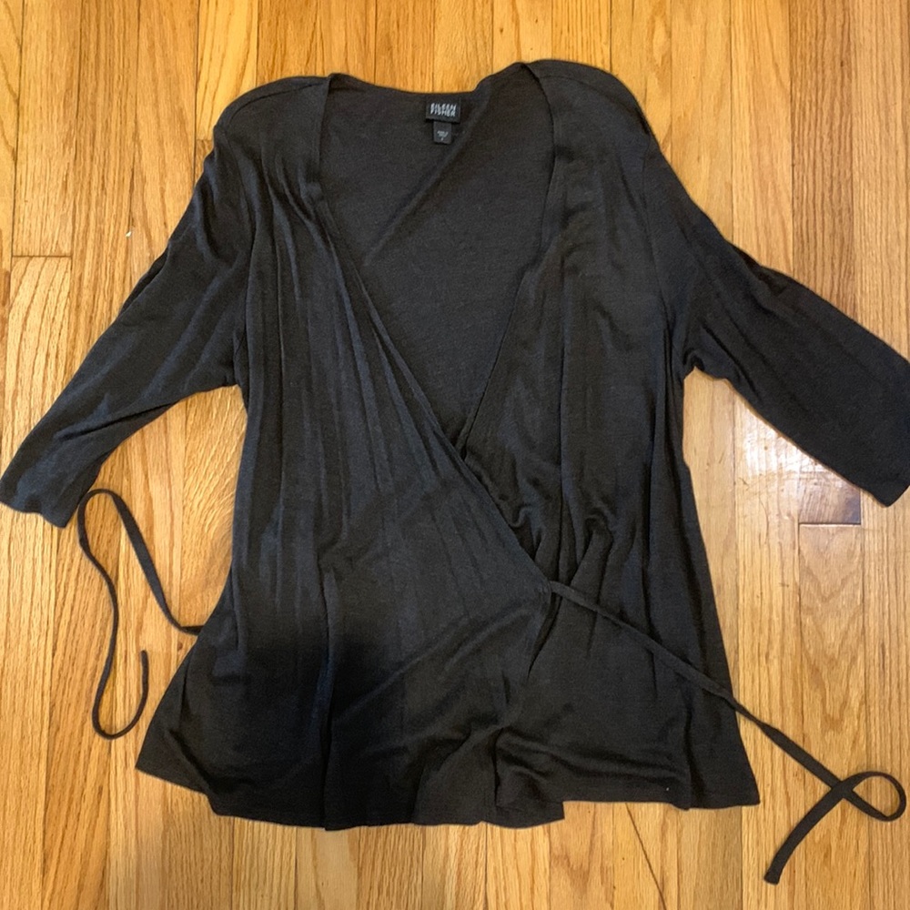 SALE!! Eileen Fisher Brown Wrap Cardigan